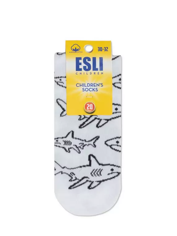 Носки детские esli с рисунками "shark" 639 белый, 21С-90СПE, 22, ESLI,  - 2