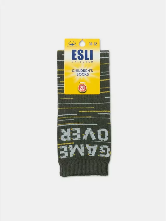 Носки детские esli с рисунками "game over" 690 хаки, 21С-90СПE, 20, ESLI,  - 2