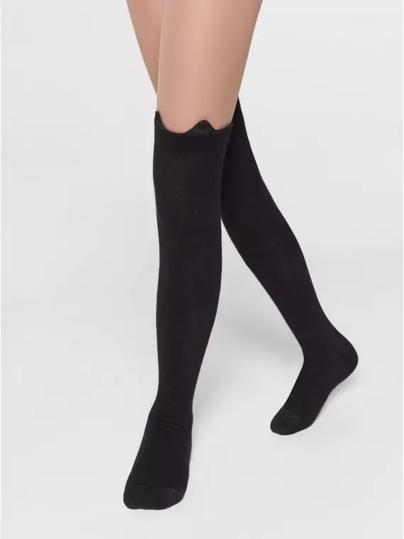 Хлопковые детские гольфины с сияющим люрексом tip-top 051 черный, 20С-135СП, 20, CONTE-KIDS,  - 2