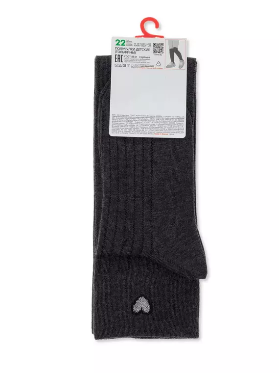 Хлопковые детские гольфины tip-top с сияющим люрексом  052 темно-серый, 20С-135СП, 20, CONTE-KIDS,  - 5