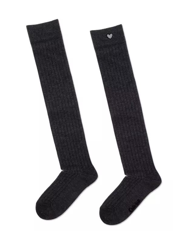 Хлопковые детские гольфины tip-top с сияющим люрексом  052 темно-серый, 20С-135СП, 20, CONTE-KIDS,  - 3