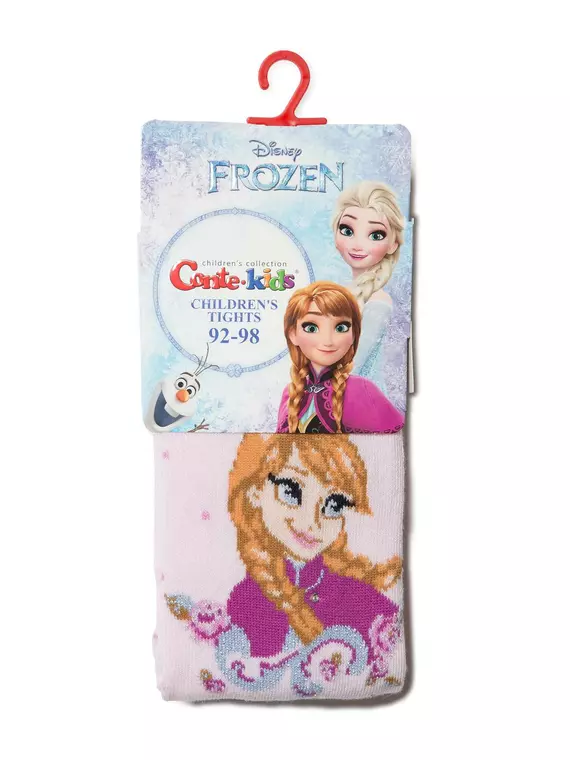 Хлопковые детские колготки с люрексом. стразами ©disney frozen 516 cветло-розовый, 19С-6СПМ, 128-134 (20), CONTE-KIDS,  - 3