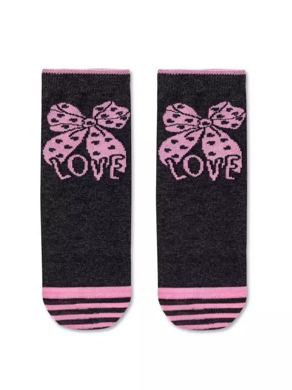 Хлопковые детские носки tip-top с рисунками 535 т.серый, , 18, CONTE-KIDS, - 1