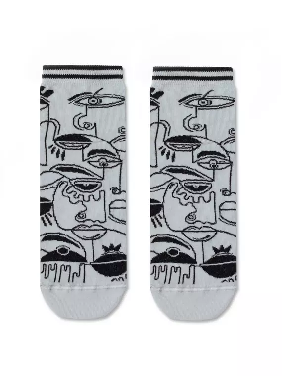 Хлопковые детские носки tip-top с рисунками 562 светло-серый, 5С-11СП, 24, CONTE-KIDS,  - 1