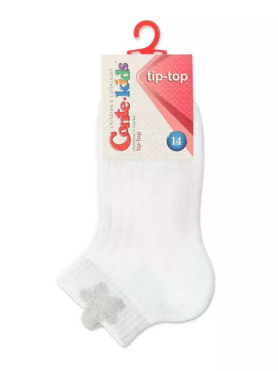 Хлопковые детские носки tip-top с сияющим пикотом 493 белый, 19С-191СП, 18, CONTE-KIDS,  - 2