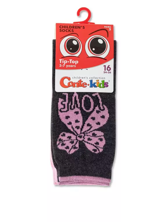 Хлопковые детские носки tip-top (3 пары) 728 ассорти, 5С-11СП, 18, CONTE-KIDS,  - 5