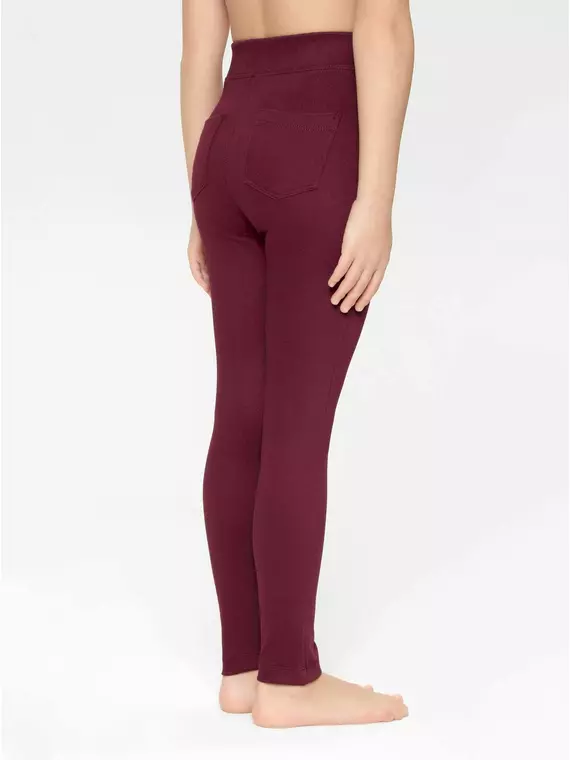 Экстрамягкие джеггинсы для школы prime new bordo, 19С-926ДТСП, 140,146-76, CONTE ELEGANT,  - 2