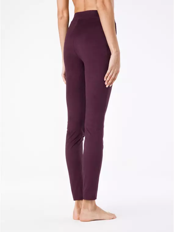 Ультрамягкие леггинсы из искусственной замши velvet bordo, 18С-563ТСП, 170-102/L, CONTE ELEGANT,  - 2