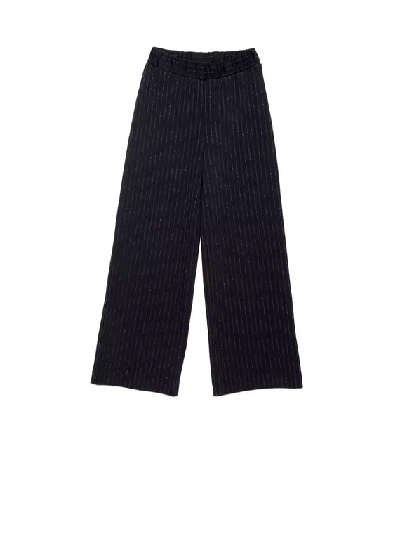 Кюлоты женские с высокой посадкой с легким мерцанием люрекса tresor shiny black, , 170-106/XL, CONTE ELEGANT, - 3