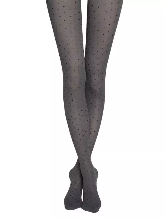 Меланжевые колготки с рисунком «ромбы» effect grafit, 21С-6СП, 2, CONTE ELEGANT,  - 2