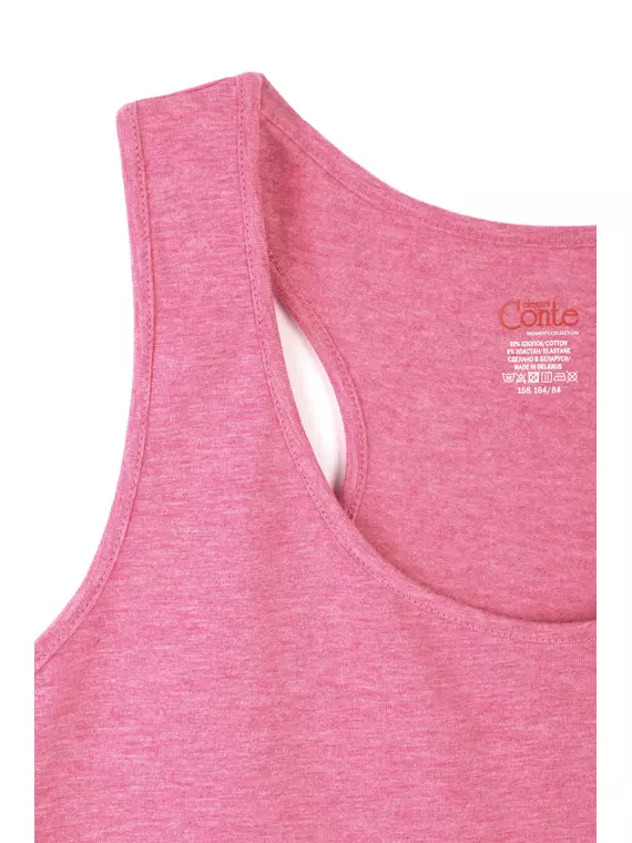 Майка женская basic lm 646 красный меланж, 16С-263ТСП, 170,176-96/L, CONTE ELEGANT,  - 5