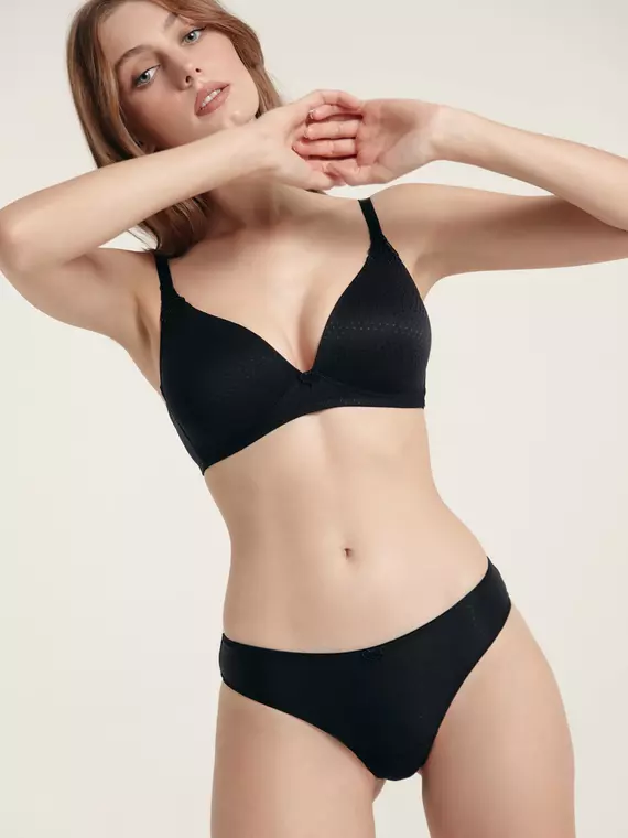 Бюстгальтер с треугольной чашкой без каркасов voyage rb7086 черный, 20С-0048КСП, 75C, CONTE ELEGANT,  - 1