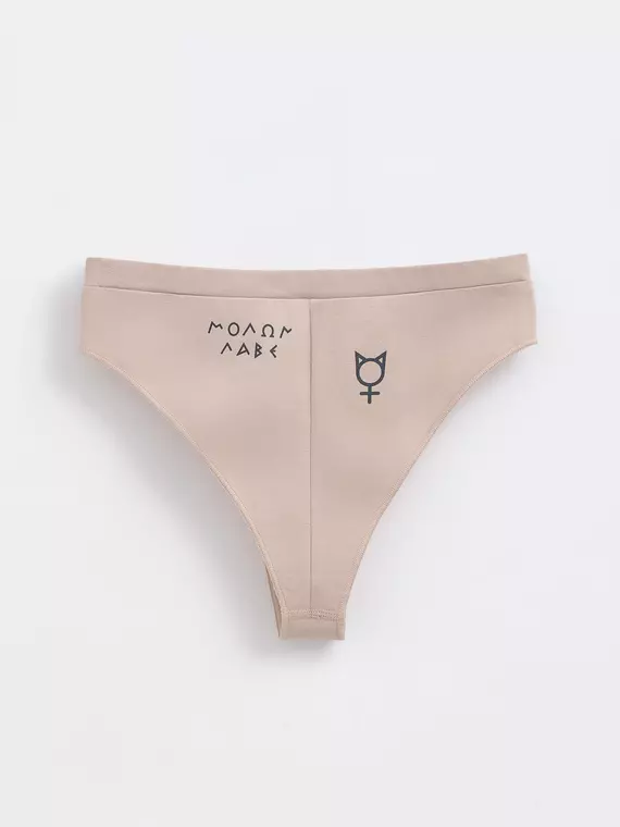 Трусы женские «бразилиана» с тату-рисунками tattoo style lbr 1479 natural, , 90/XS, CONTE ELEGANT, - 4