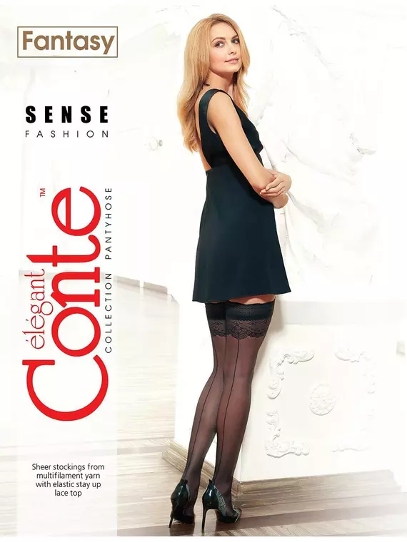 Чулки женские conte sense grafit, 16С-45СП, 23-25 (1/2), CONTE ELEGANT,  - 2