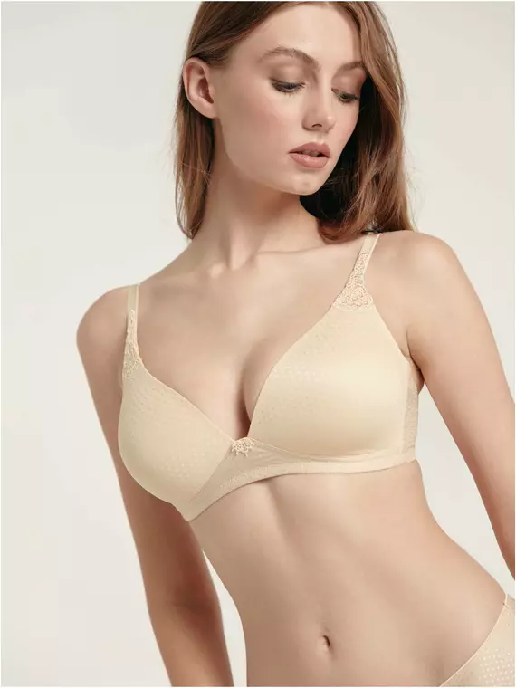 Бюстгальтер с треугольной чашкой без каркасов voyage rb7086 пудра, 20С-0048КСП, 70B, CONTE ELEGANT,  - 1