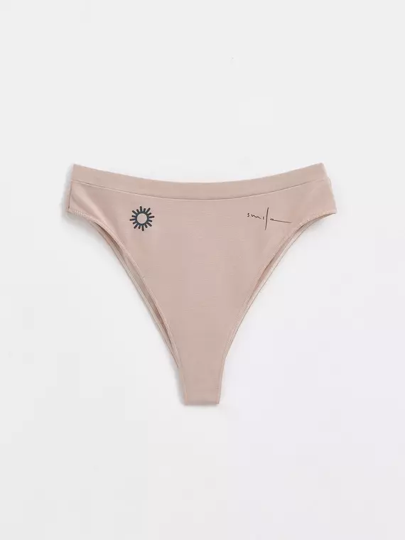 Трусы женские «бразилиана» с тату-рисунками tattoo style lbr 1483 natural, , 102/L, CONTE ELEGANT, - 3