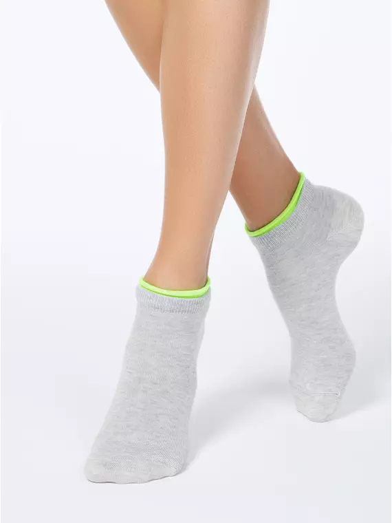 Носки женские conte active (декор. резинка) 035 светло-серый, 12С-32СП, 39-41 (25-27), CONTE ELEGANT,  - 1