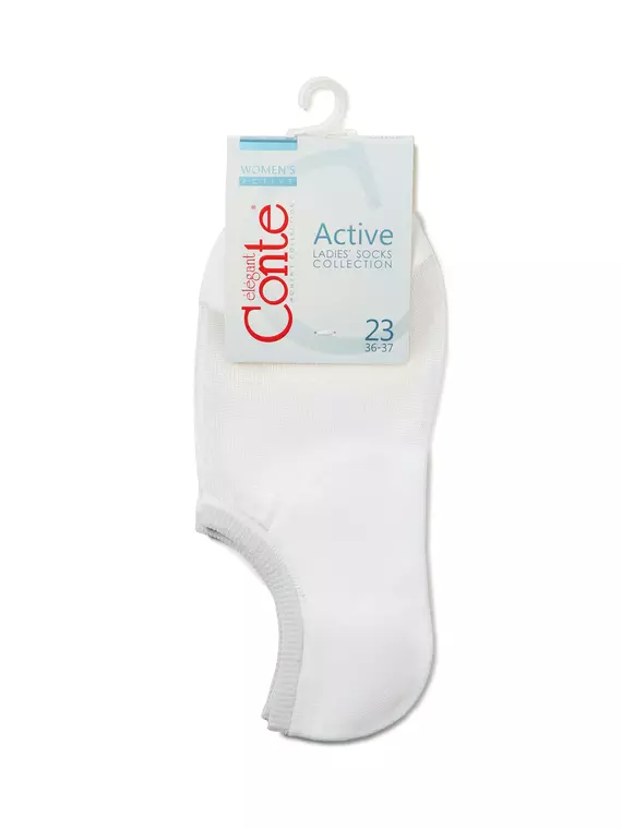 Носки женские conte active (ультракороткие) 000 белый, 18С-4СП, 38-39 (25), CONTE ELEGANT,  - 3