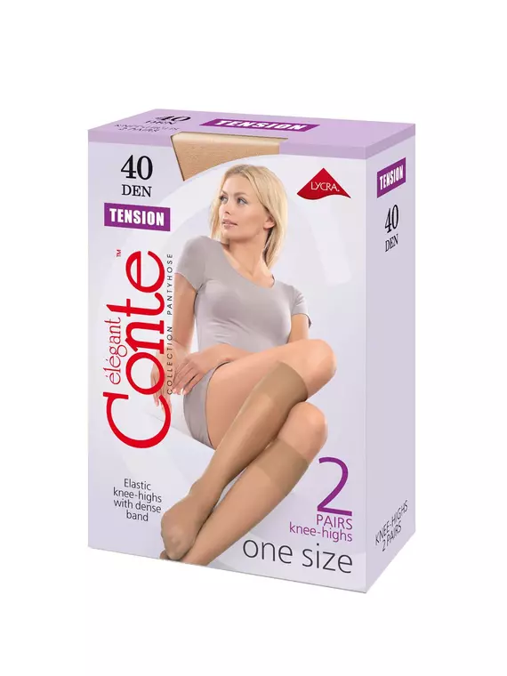 Гольфы женские conte tension 40 (2 пары), 8С-2СП, 36-39 (23-25), CONTE ELEGANT,  - 1