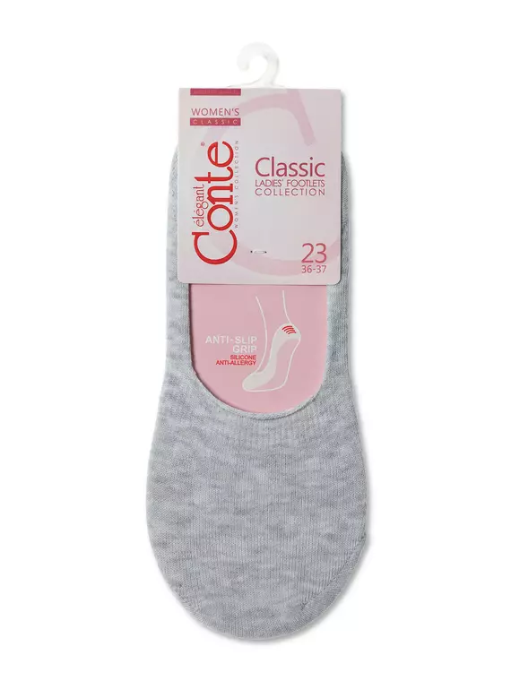 Подследники женские хлопковые conte classic 000 cветло-серый, 16С-12СП, 39-41 (25-27), CONTE ELEGANT,  - 2