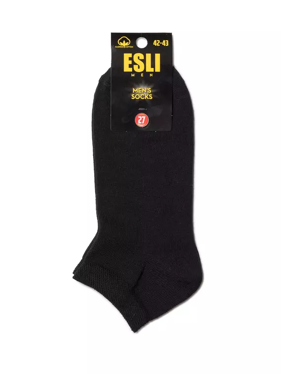 Короткие мужские носки esli 000 черный, 19С-146СПЕ, 40-41 (25), ESLI,  - 2