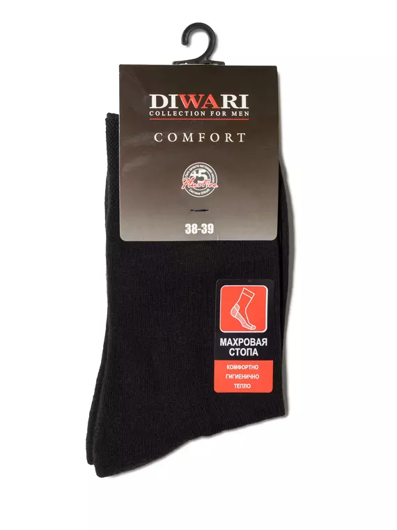 Носки мужские с махровой стопой diwari comfort 000 черный, 6С-18СП, 38-39 (23), DIWARI,  - 2