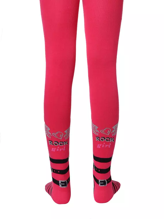 Детские колготки tip-top 411 малиновый, 7С-78СП, 128-134 (20), CONTE-KIDS,  - 2