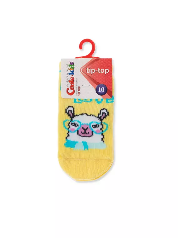 Антискользящие детские носки tip-top с рисунком «лама» 470 св.желтый, 7С-54СП, 10, CONTE-KIDS,  - 2