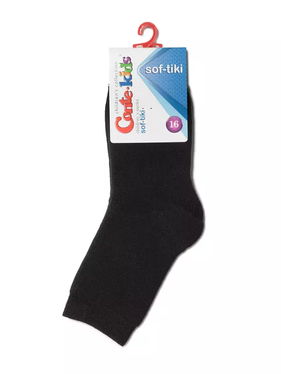 Махровые детские носки однотонные sof-tiki 000 черный, 7С-46СП, 18, CONTE-KIDS,  - 2