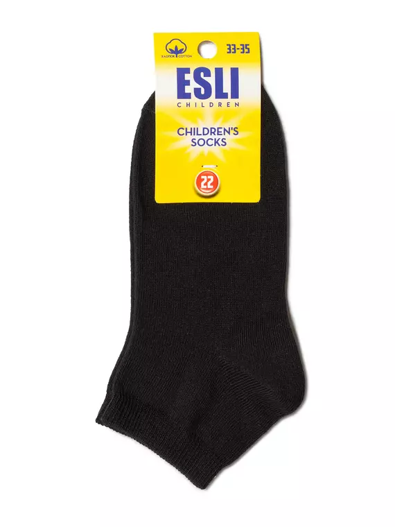Носки детские короткие (однотонные) esli 000 черный, 19С-143СПЕ, 16, ESLI,  - 2
