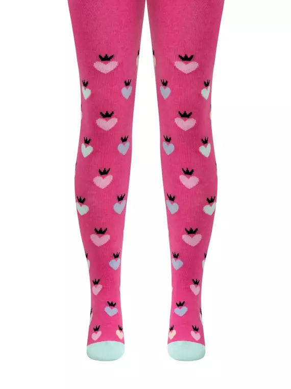 Хлопковые детские колготки tip-top 614 розовый, 4С-04СП, 116-122 (18), CONTE-KIDS,  - 1