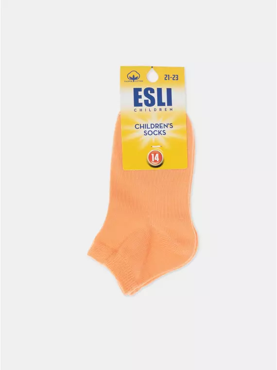Носки детские короткие (однотонные) esli 000 персик, 19С-143СПЕ, 16, ESLI,  - 2