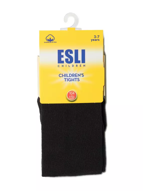 Детские колготки из хлопка esli 000 черный, 19С-188СПЕ, 104-110 (16), ESLI,  - 2