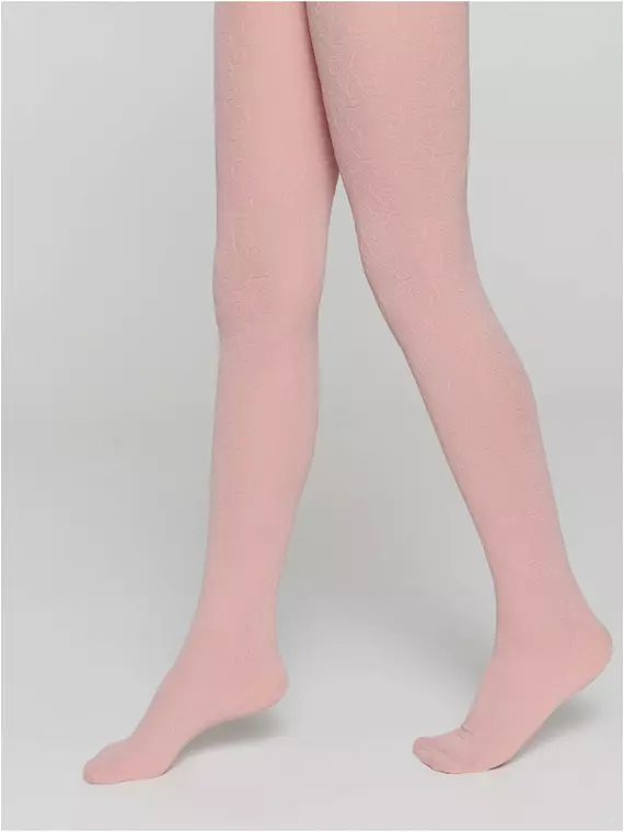 Нарядные детские колготки из микрофибры daisy dusty rose, 20С-114СП, 116-122, CONTE ELEGANT,  - 1