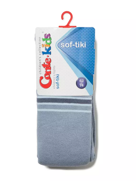Детские колготки sof-tiki (махровые внутри) с рисунками 391 светлый джинс, 7С-38СП, 62-74 (12), CONTE-KIDS,  - 2