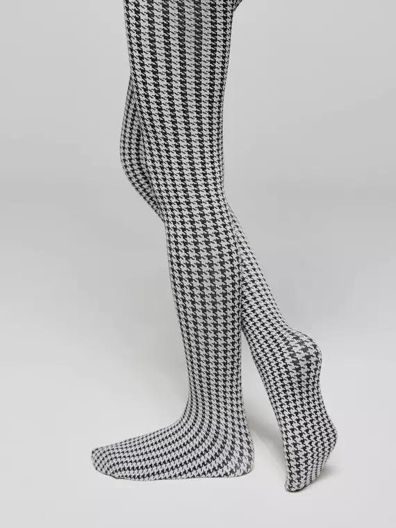 Плотные детские эластичные колготки olivia grey-bianco, 20С-109СП, 116-122, CONTE ELEGANT,  - 4