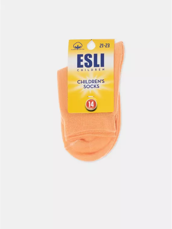 Носки детские (однотонные) esli 000 персик, 19С-142СПЕ, 18, ESLI,  - 3