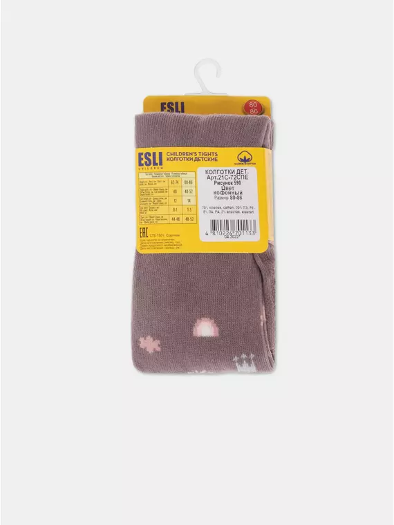 Колготки детские esli 590 кофейный, 21С-72СПЕ, 80-86 (14), ESLI,  - 4