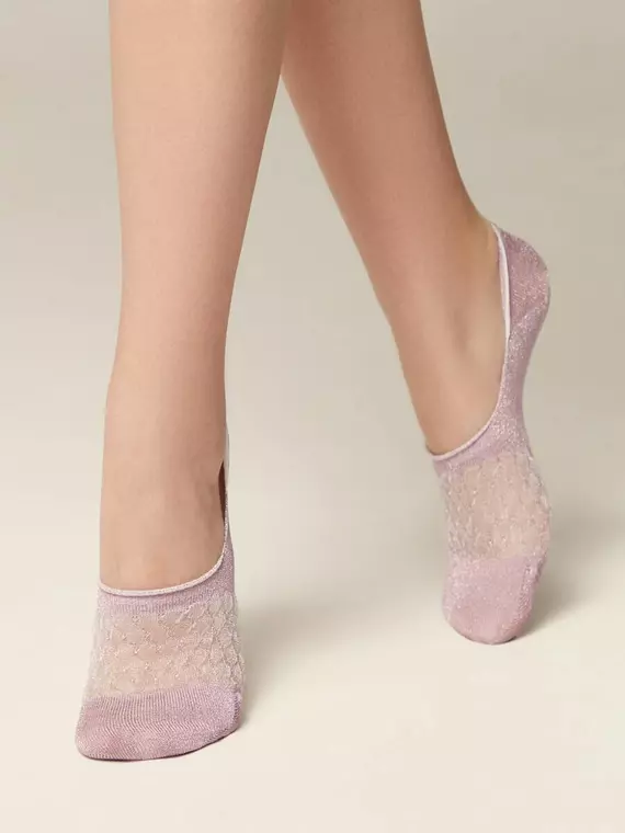 Подследники женские из вискозы с люрексом 236 светло-сиреневый, 21С-15СП, 38-39 (25), CONTE ELEGANT,  - 1