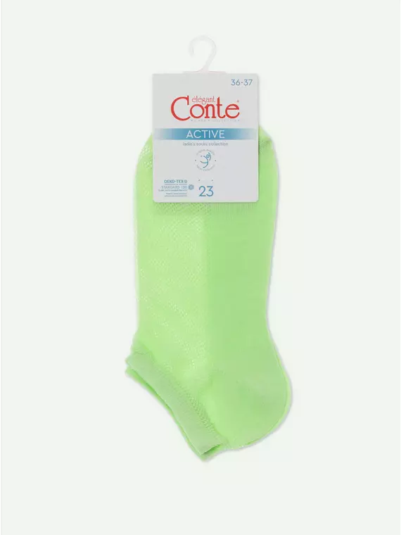 Ультракороткие женские носки active с сеточкой 277 салатовый, 21С-191СП, 36-37 (23), CONTE ELEGANT,  - 5