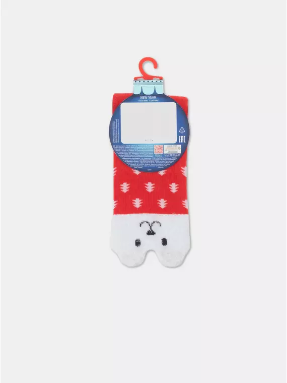 Детские новогодние носки new year 909 красный, 21С-67СП, 20-22, CONTE-KIDS,  - 5