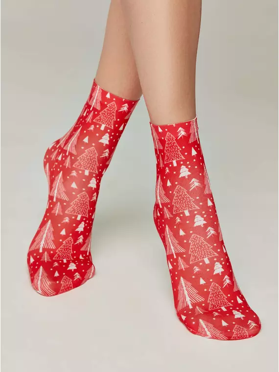 Носки женские с новогодними рисунками conte fantasy 70 131, 17С-34СП, 36-39 (23-25), CONTE ELEGANT,  - 2