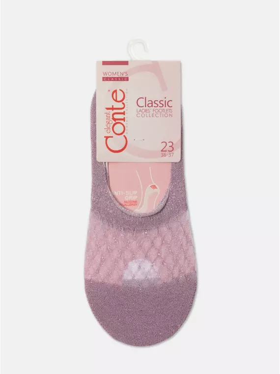 Подследники женские из вискозы с люрексом 236 светло-сиреневый, 21С-15СП, 38-39 (25), CONTE ELEGANT,  - 4