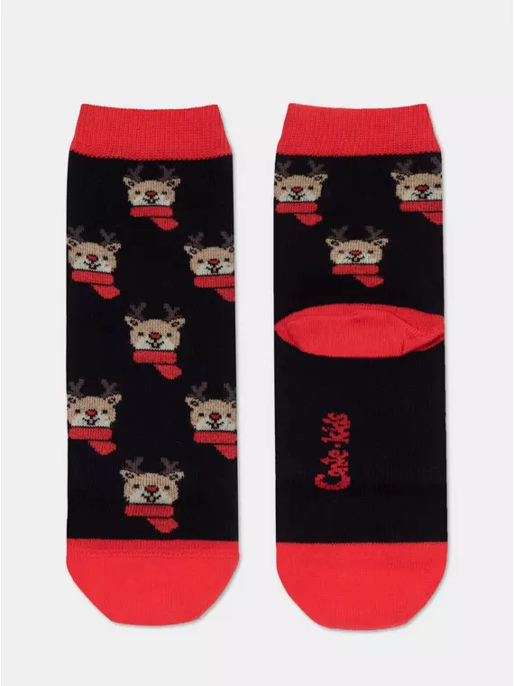 Детские новогодние носки new year 908 черный, 21С-67СП, 13-14, CONTE-KIDS,  - 2