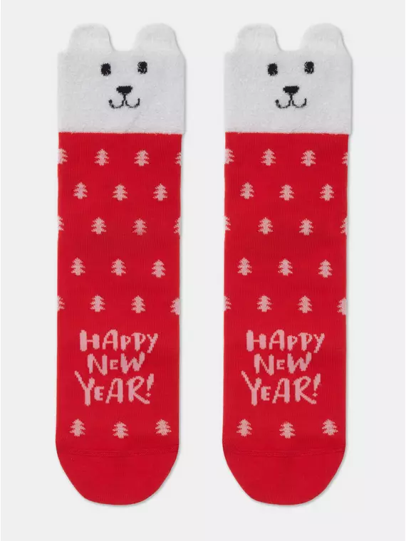 Женские новогодние носки conte new year 909 красный, 21С-76СП, 36-39 (23-25), CONTE ELEGANT,  - 4