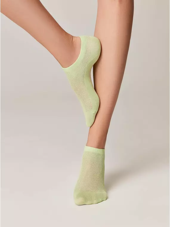 Ультракороткие женские носки active с сеточкой 277 салатовый, 21С-191СП, 36-37 (23), CONTE ELEGANT,  - 2