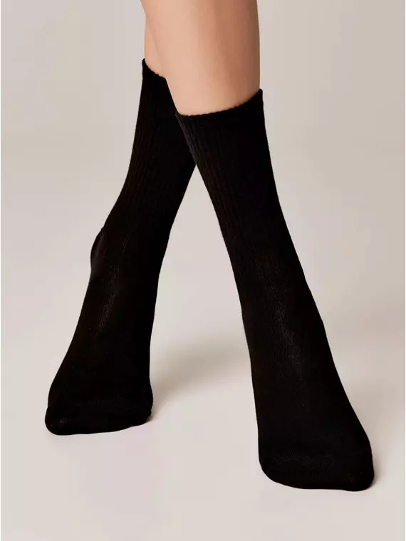 Носки женские (удлиненные) active 433 черный-сиреневый, 20С-20СП, 36-37 (23), CONTE ELEGANT,  - 3