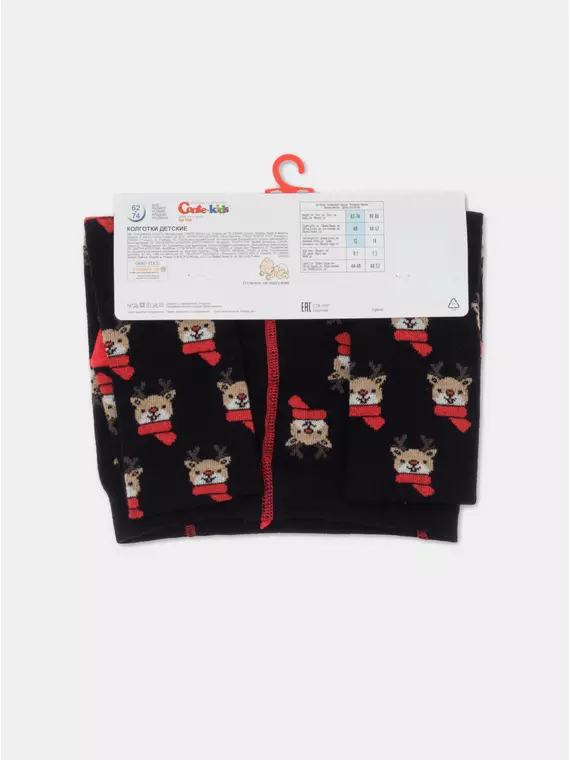 Детские новогодние колготки conte-kids new year 623 черный, 21С-31/1СП, 62-74 (12), CONTE-KIDS,  - 5