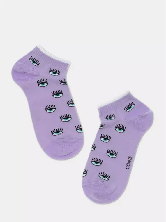 Носки женские с рисунком «eyes» classic 438 сиреневый, 7С-34СП, 36-37 (23), CONTE ELEGANT,  - 3