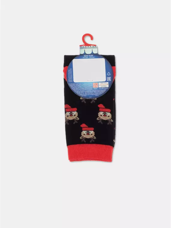 Детские новогодние носки new year 908 черный, 21С-67СП, 13-14, CONTE-KIDS,  - 5